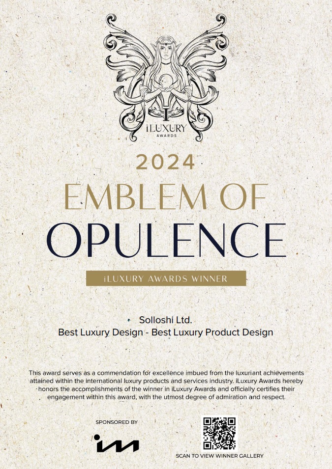 Solloshi brand has won another design competition award! Iluxury 2024
