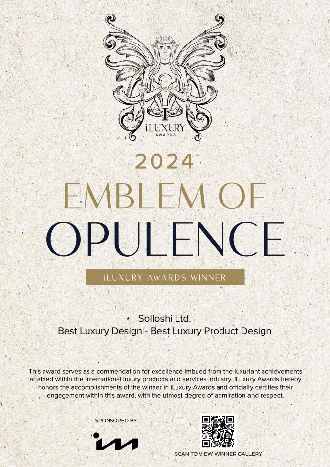 Solloshi brand has won another design competition award! Iluxury 2024